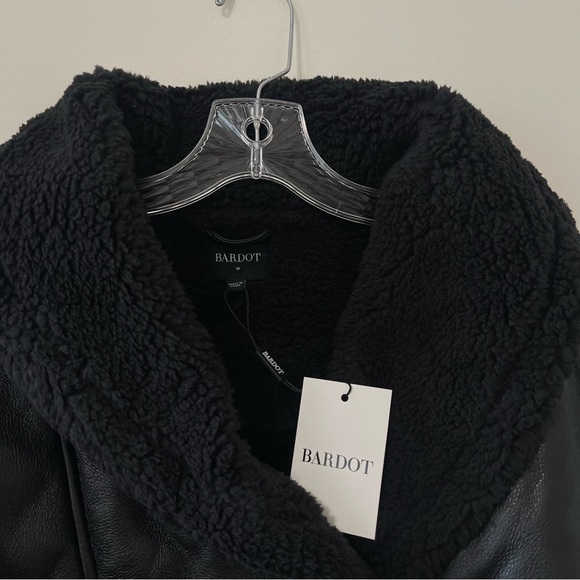 Bardot Dasha Vegan Leather Jacket In Black - Picture 9 of 10